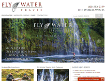 Tablet Screenshot of flywatertravel.com